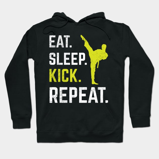 Eat Sleep Kick Repeat Funny Taekwondo Karate Sport Gift Hoodie by HCMGift